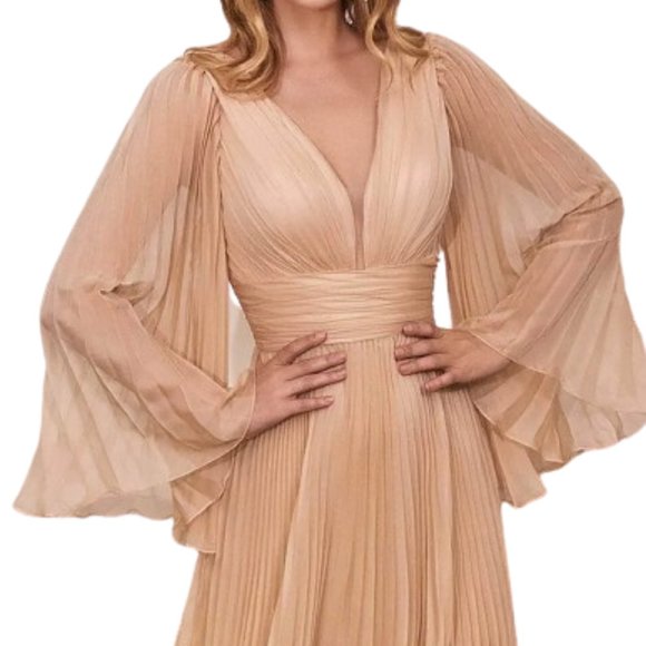 Ladivine CD242S Formal Dress Champagne size 14 - Picture 1 of 10